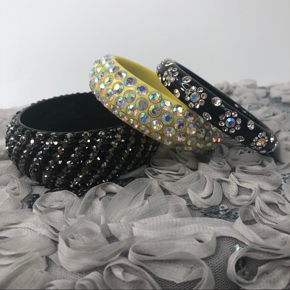 Rhinestone Bangle Bracelets - image 2